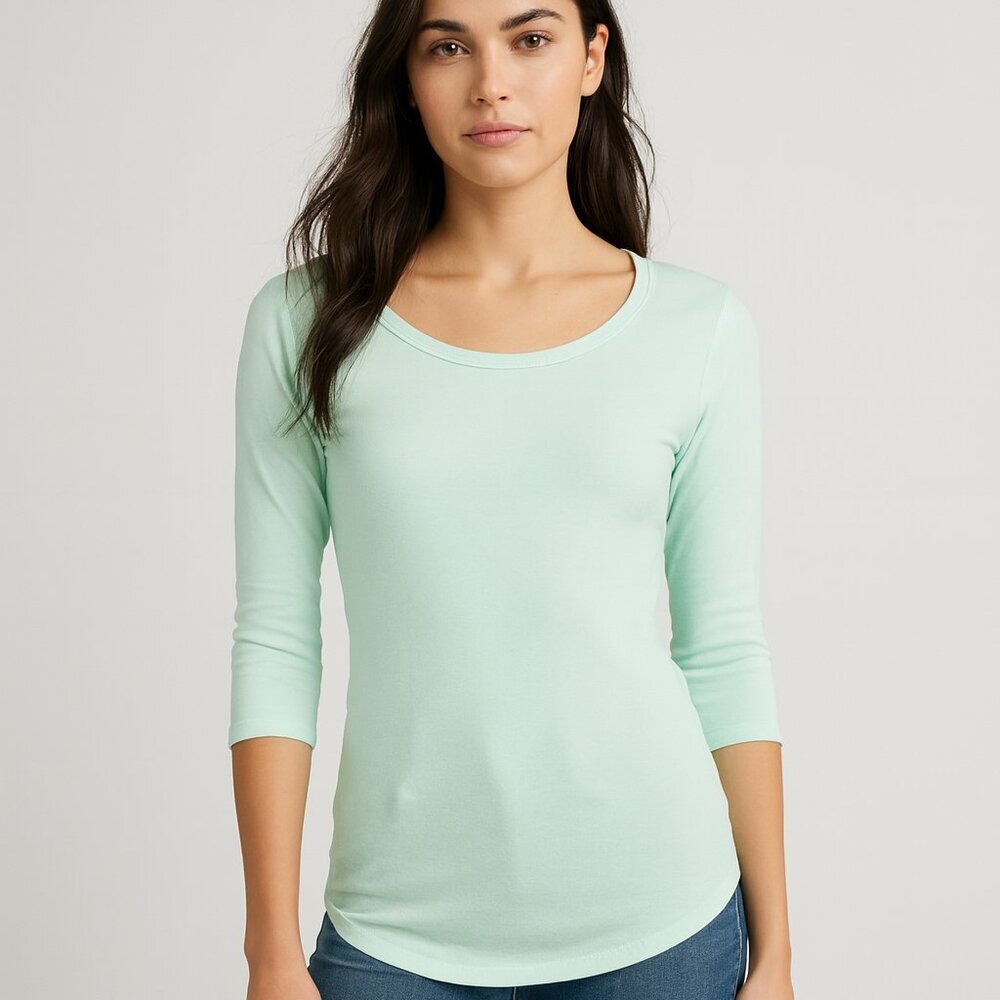 Free People We The Free Batter Up Frozen Melon 3/4 Sleeve T-Shirt - Extra Small